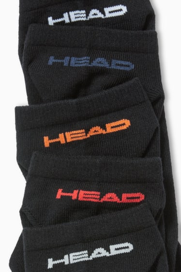 Hommes - HEAD - lot de 5 paires - chaussettes de sport - noir