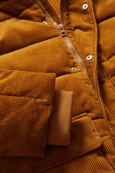 Heren - Corduroy jack met capuchon - bruin