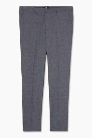 Hombre - Pantalón - slim fit - elástico - LYCRA® - gris oscuro