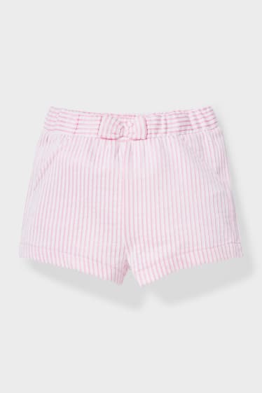 Bebés - Shorts para bebé - de rayas - rosa