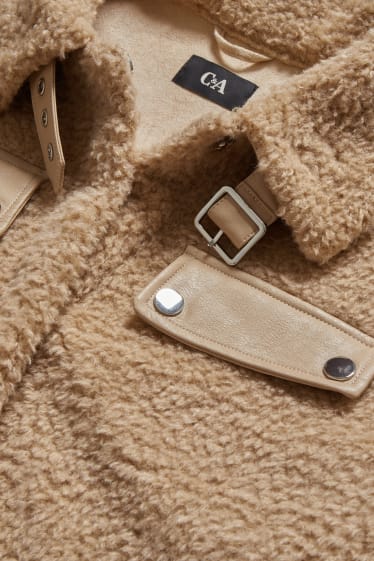 Femmes - Veste en peluche - beige