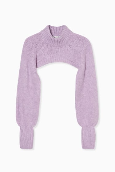 Teens & young adults - CLOCKHOUSE - super cropped jumper - light violet
