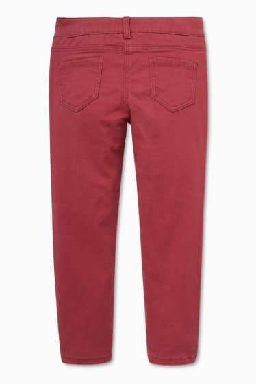 Kinderen - Eenhoorn - skinny jeans - thermojeans - rood