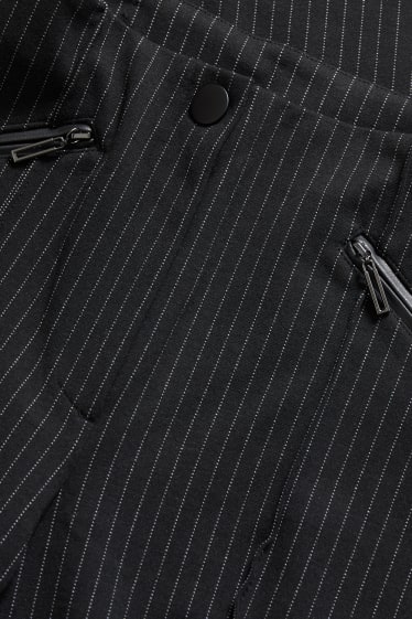 Women - Cloth trousers - striped - black