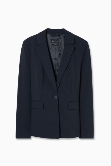 Dames - Business-blazer - getailleerd - donkerblauw