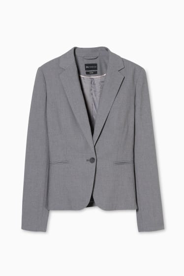 Women - Business blazer - regular fit - gray-melange