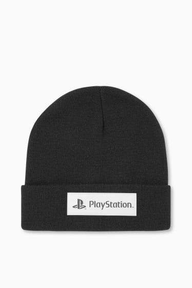 Kinder - PlayStation - Mütze - schwarz