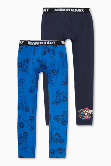 Kinder - Multipack 2er - Super Mario - Lange Unterhose - blau / dunkelblau