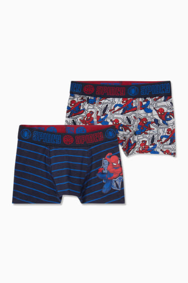 Kinder - Multipack 2er - Spider-Man - Boxershorts - dunkelblau