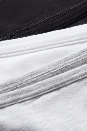 Kinderen: meisjes - Set van 3 - slip - wit / zwart