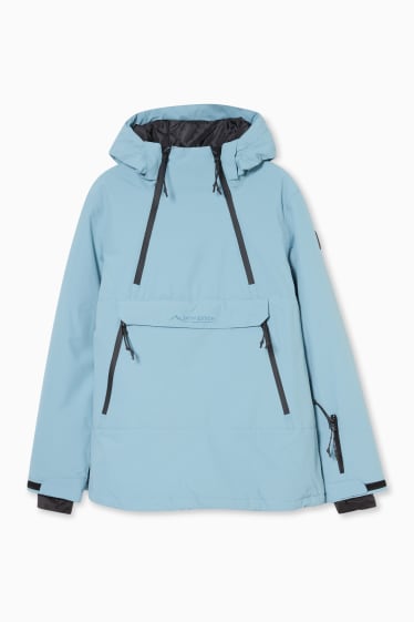 Women - Ski jacket with hood - BIONIC-FINISH®ECO - dark turquoise