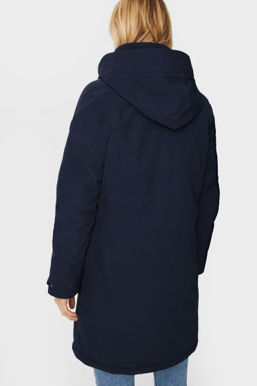 Kobiety - Płaszcz funkcyjny z kapturem - THERMOLITE® - ciemnoniebieski