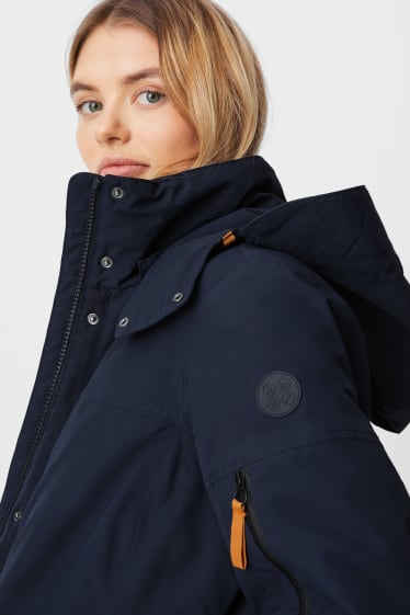 Kobiety - Płaszcz funkcyjny z kapturem - THERMOLITE® - ciemnoniebieski