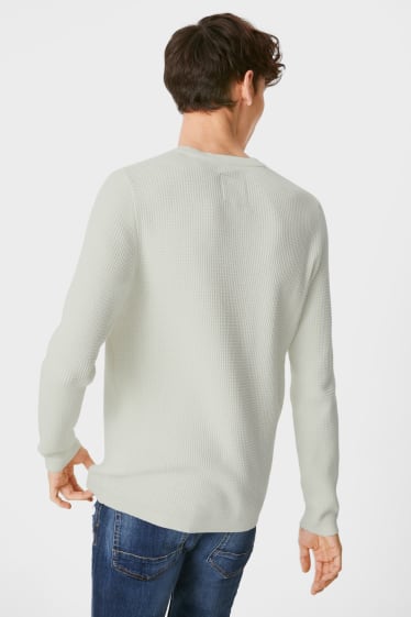 Mężczyźni - CLOCKHOUSE - sweter - biały