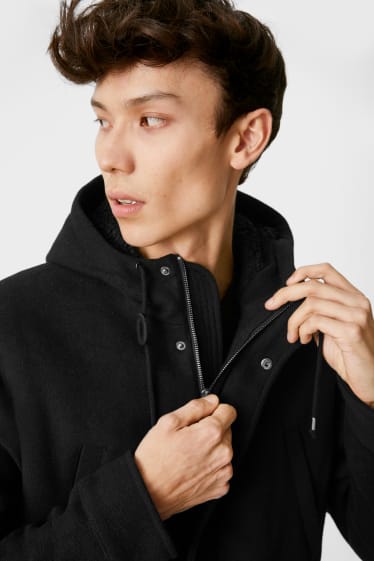 Men - CLOCKHOUSE - jacket with hood - black