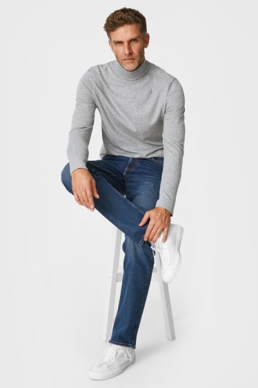 Hommes - Jean coupe droite - jean bleu