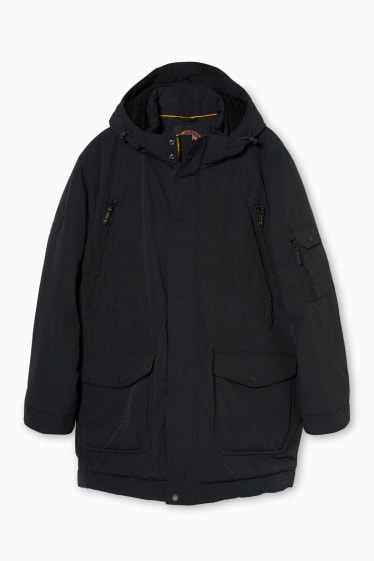 Men - Parka with hood - black