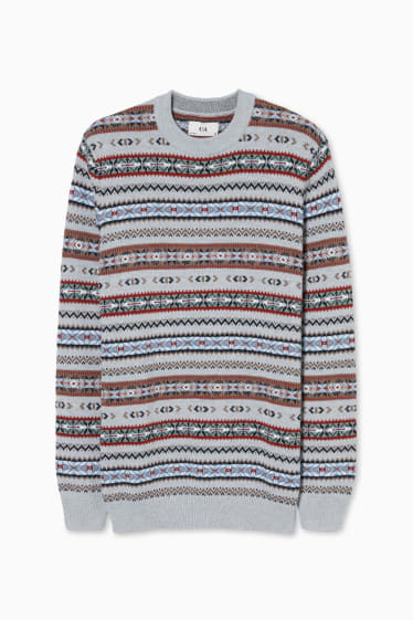 Men - Jumper - light gray-melange