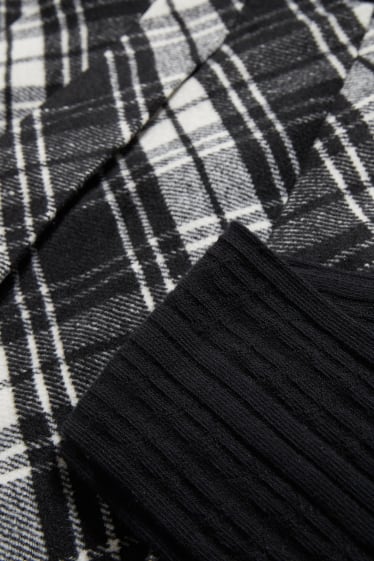 Children Girls - Set - flannel skirt and tights - 2 piece - black