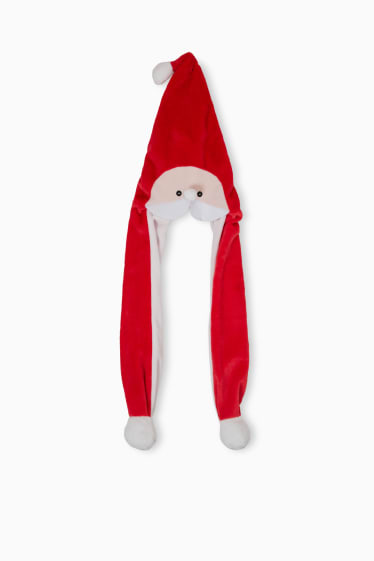 Mężczyźni - CLOCKHOUSE - świąteczna czapka z pomponami - czerwony