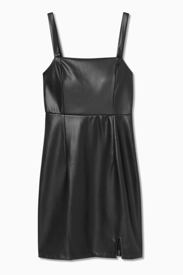 Women - CLOCKHOUSE - dress - faux leather - black