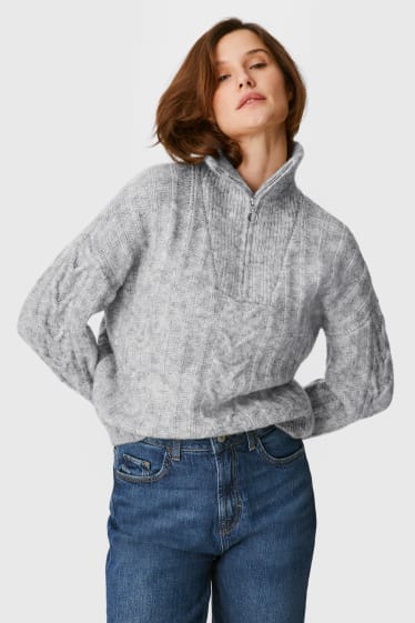 Women - Jumper - gray-melange