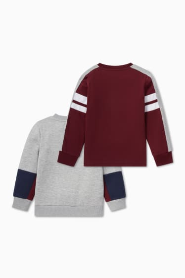 Kinder - Set - Sweatshirt und Langarmshirt - 2 teilig - bordeaux