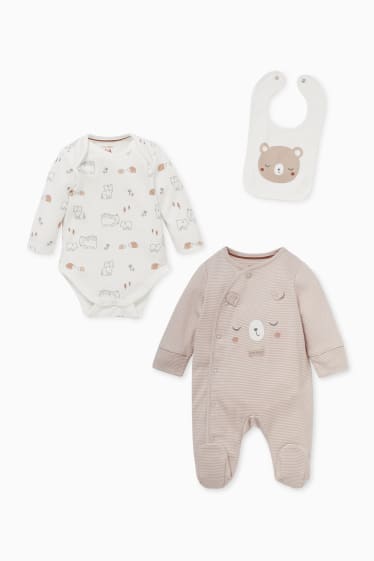 Babies - Baby outfit  - 3 piece - brown / beige