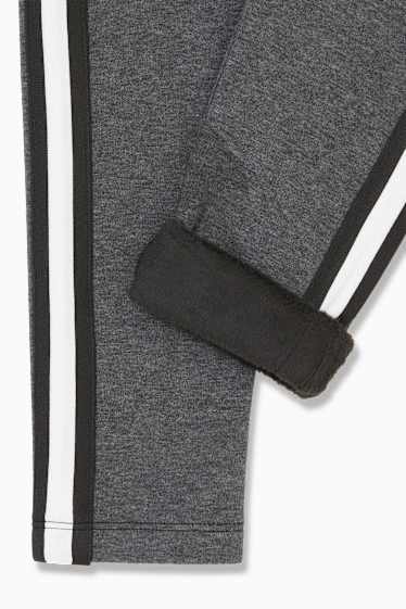 Kinder - Thermoleggings - grau-melange
