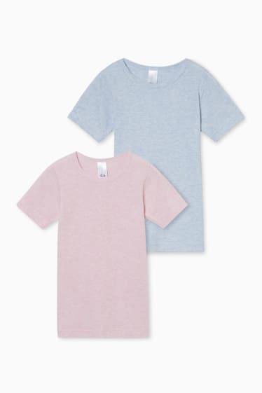 Niños - Pack de 2 - camisetas interiores - gris claro jaspeado