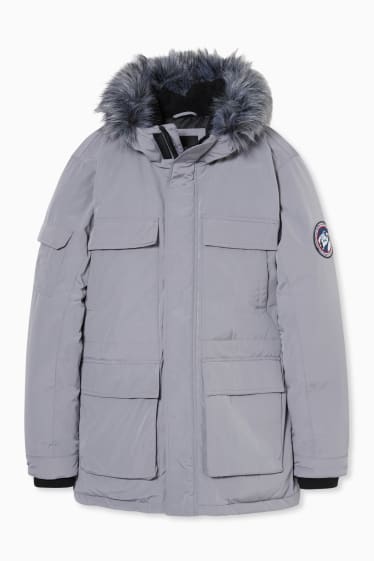 Uomo - CLOCKHOUSE - giacca trapuntata con cappuccio - grigio