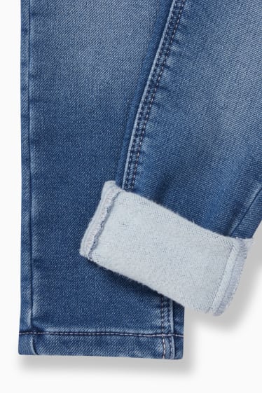 Enfants - Skinny jean - jean doublé - effet brillant - jean bleu