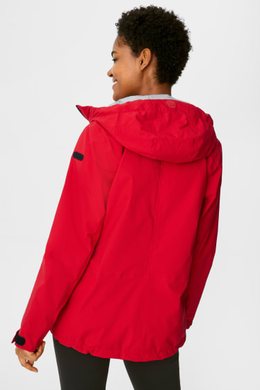 Women - Outdoor jacket with hood - THERMOLITE® - red