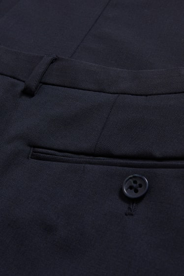Mężczyźni - Spodnie modułowe - slim fit - Flex - miks z owczej wełny - LYCRA® - ciemnoniebieski