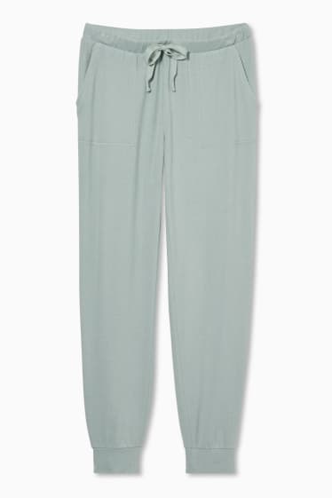 Dámské - Pyžamové kalhoty - mátově zelená