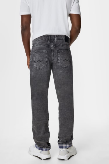 Men - Regular jeans - thermal jeans - black