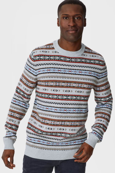 Men - Jumper - light gray-melange