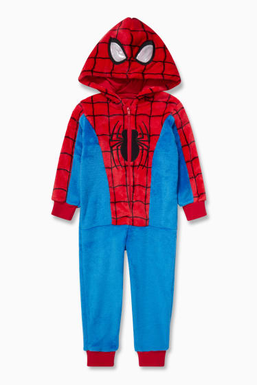 Kinderen - Spiderman - onesie met capuchon - rood