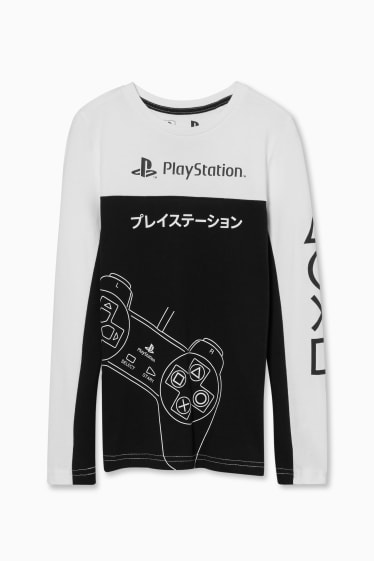 Niños - PlayStation - camiseta de manga larga - negro / blanco
