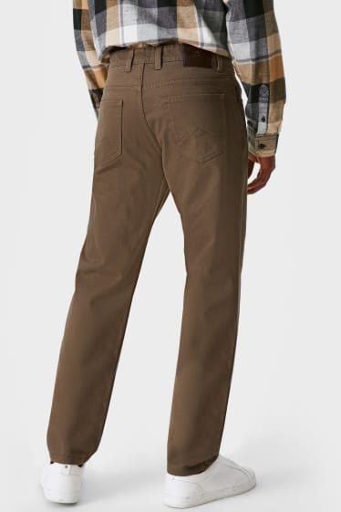 Uomo - Pantaloni termici - regular fit - marrone chiaro