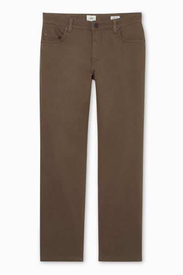 Uomo - Pantaloni termici - regular fit - marrone chiaro