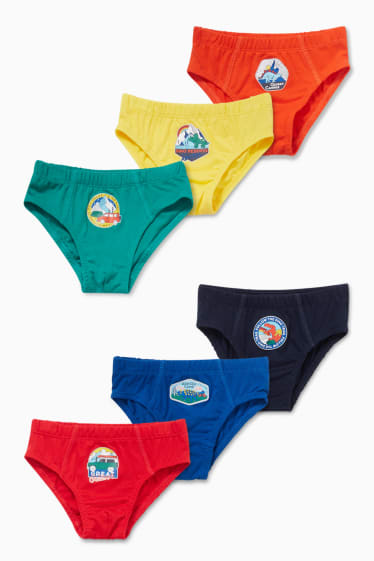 Kinderen - Set van 6 - slip - rood / blauw