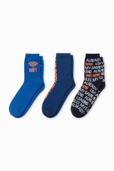 Children Boys - Multipack of 3 - socks - blue / black