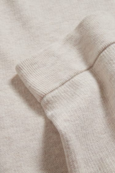 Femei - Pantaloni tricotați - gri deschis melanj