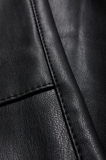 Women - Trousers - skinny fit - faux leather - black