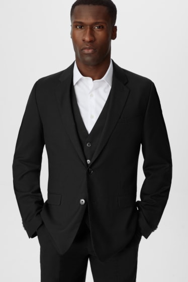 Hommes - Veste de costume - slim fit - noir