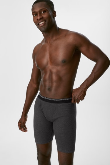Uomo - Confezione da 2 - boxer aderenti - nero / grigio