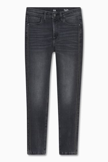Mujer - Skinny jeans - high waist - vaqueros - gris oscuro
