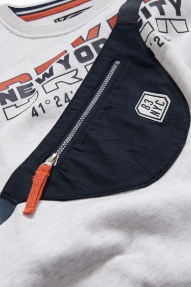 Enfants garçons - Sweat - gris clair chiné