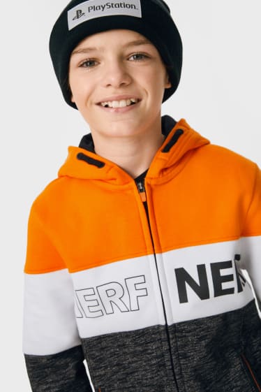 Enfants - NERF - sweat zippé à capuche - orange